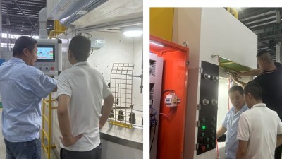 汽車零件自動噴膠機(jī) 迎寧波汽車部件制造客戶現(xiàn)場驗收